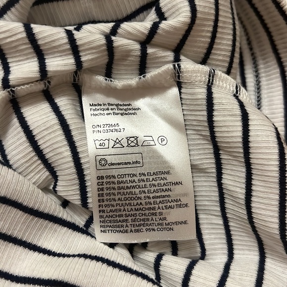 H&M Black & White Striped Ribbed Dress - Picture 5 of 5